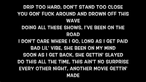 drip too hard testo|drip too hard lyrics.